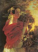 Ivan Khrutsky Young Woman with a Basket china oil painting reproduction